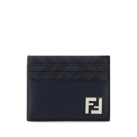 Fendi Men Midnight Blue Card Holder